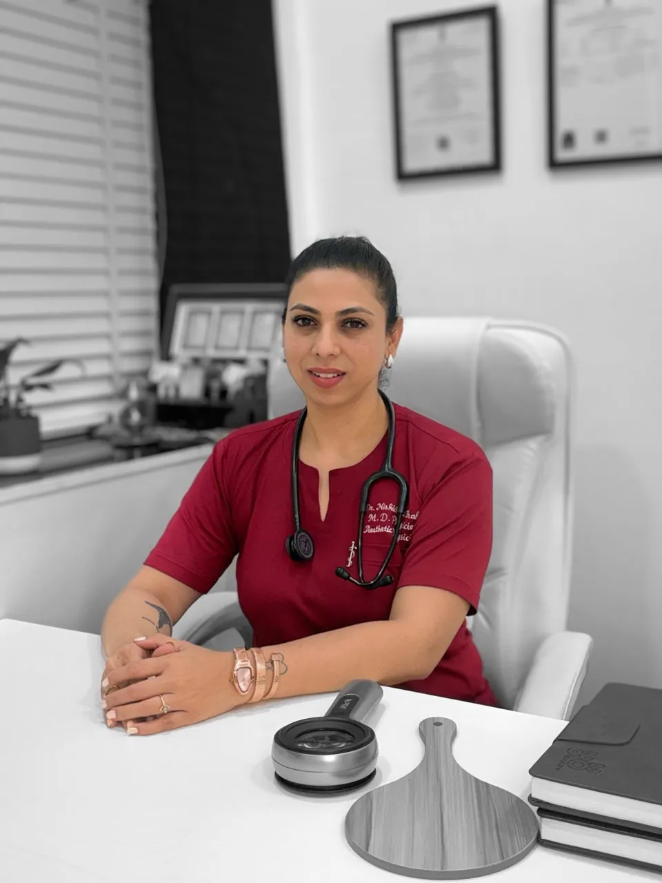 Dr. Nishidha Thakur, MD, physician at Globar Clinic in Juhu, Mumbai
